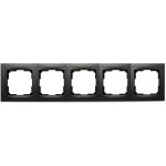 Рамка Smartbuy 5-местная пластик черная Нептун SBE-05b-Plastic-FR-5 (артикул 16052042) – фото 1