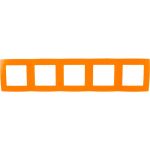 Рамка ЭРА 12500522 на 5 постов, 2, оранжевый Б0019419 (артикул 16110314) – фото 1