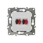 Двойная аудио розетка ЭРА 12-3112-01 IP20, 12, белый Б0027461 (артикул 15981012) – фото 1
