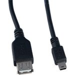 Кабель PERFEO USB2.0 A розетка - Mini USB вилка длина 1 м. U4203 30&nbsp;006&nbsp;461 (артикул 16088699) – фото 1