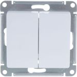 Механизм выключателя Schneider Electric 2-клавишный GLOSSA белый SchE GSL000151 (артикул 15425497) – фото 1