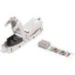Проходной адаптер Hyperline, CA3-IDC-C6-SH-F-SL, coupler, категория 6, полный экран, IDC 4 431372 (артикул 16521706) – фото 1
