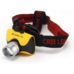 Налобный аккумуляторный фонарь Ultraflash E157 220В, желтый, CREE 3 Вт, фокус, 3 режима, бокс 12351 (артикул 15747734) – фото 1
