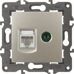 Розетка ЭРА 14-3110-04 RJ45 TV, IP20, шампань Б0034317 (артикул 15980634) – фото 1
