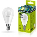 Электрическая светодиодная лампа Ergolux LED-G45-9W-E14-3K Шар 9Вт E14 3000K 172-265В 13173 (артикул 15905380) – фото 1