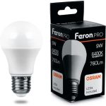 Светодиодная лампа FERON PRO LB-1009 шар E27 9W 6400K OSRAM LED 38028 (артикул 16233715) – фото 1