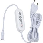Таймер с вилкой и разъемом L.N для фито светильника Uniel UST-E32 WHITE, 2M, 220В UL-00006492 (артикул 16034804) – фото 1