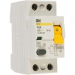 Выключатель дифференциального тока IEK 2п 40A 30mA тип AC ВД1-63 ИЭК MDV10-2-040-030 (артикул 15164456) – фото 1