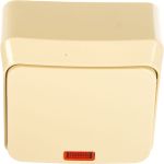 1-клавишный выключатель Schneider Electric ОП Этюд 10А с инд. крем. SchE BA10-005K (артикул 15170268) – фото 1