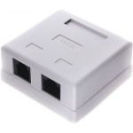 Розетка Cablexpert NA-TA/1 RJ45+RJ11 кат.5e UTP внешняя 2 порта, 110&amp;Krone NA-TA/1 (артикул 15933166) – фото 1