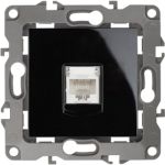 Информационная розетка ЭРА 12-3107-06 RJ45, IP20, 12, чёрный Б0014728 (артикул 15981516) – фото 1