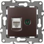 Комбинированная розетка ЭРА 12-3110-13 RJ45 TV, IP20, 12, бронза Б0027448 (артикул 15981052) – фото 1