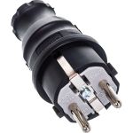 Кабельная вилка BEMIS BK1-1402-2011 каучуковая 220В 16А с заземлением IP44, черная 8698523941119 (артикул 16435689) – фото 1