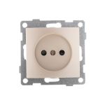 Механизм розетки GUSI ELECTRIC Bravo 1-ой б/з с з/ш, СУ, 16А, 250В, шампань С10Р2-027 (артикул 16183992) – фото 1