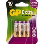 Алкалиновые батарейки GP AАA 4 шт Extra Alkaline 24А 24AX-2CR4 Extra (артикул 15783874) – фото 1