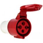 Кабельная розетка EKF 16A 3P+E 380В IP44 214 ps-214-16-380 (артикул 15223917) – фото 1