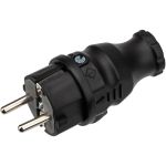 Прямая влагозащищенная вилка REXANT с/з, 16 А, IP44 каучук 111-001 (артикул 16070241) – фото 1