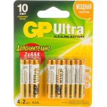 Алкалиновые батарейки GP AАA 4+2 шт Ultra Alkaline 24А 24AU4/2-2CR6 Ultra (артикул 15783872) – фото 1