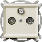 Розетка Ospel Sonata TV-SAT, оконечная, коэффициент затухания 1,5-2 дБ, бежевый GPA-RS/m/27 (артикул 16257658) – фото 1
