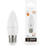 Лампа Gauss Elementary Свеча 10W 750lm 3000K E27 LED 1/10/100 (артикул 17472792) – фото 1