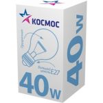 Прозрачная лампа накаливания КОСМОС Стандарт А55 ПР 40W E27 LKsmSt55CL40E27v2 (артикул 15429123) – фото 1