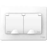 Розетка Schneider Electric 2-м СП BLANCA 16А 250В защитные шторки SchE BLNRS441121 1210266 (артикул 15788752) – фото 1