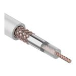 Коаксиальный кабель REXANT RG-58 A/U, 50 Ом, Cu/Al/Cu 64%, бухта 100 м, белый 01-2001 (артикул 16124839) – фото 1