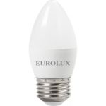 Светодиодная лампа Eurolux LL-E-C37-6W-230-2,7K-E27/свеча, 6Вт, теплый белый, Е27 76/2/9 (артикул 16278737) – фото 1