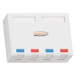 Корпус настенной розетки NIKOMAX 4 порта, белый NMC-MB4P-ST-WT (артикул 15896193) – фото 1