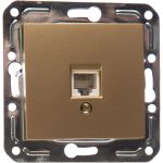 Одноместная розетка Volsten V01-16-F12-M, RJ-11, Magenta Dorado, 10037 (артикул 15590844) – фото 1
