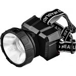 Налобный аккумуляторный фонарь IN HOME HLA 08B LED, 150Lm, 9ч, 2 режима, з/у 230В, черный 4690612031897 (артикул 16400916) – фото 1