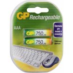 Перезаряжаемые аккумуляторы GP 75AAAHC AAA, емкость 750 мАч - 2 шт. 75AAAHC-2DECRC2 (артикул 16105527) – фото 1