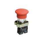 Кнопка управления IEK, LAY5-BC42, Грибок, без подсветки, 1р, ИЭК, красная BBG71-BC-K04 (артикул 15167260) – фото 1