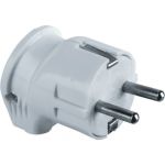 Вилка Navigator NCA-PL04-16A-E-WH, с заземлением, угловая, белая 61362 (артикул 16288694) – фото 1