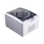Розетка ЭРА 11-2402-01 2P E IP54, шторки, 16A-250В, ОУ, белый Б0020714 (артикул 15980760) – фото 1