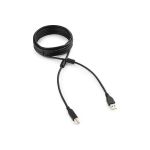 Кабель Cablexpert USB 2.0 Pro, AM/BM, 4.5 м, экранированный, 2 ферритовых кольца, черный, пакет CCF2-USB2-AMBM-15 (артикул 16205369) – фото 1
