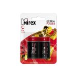 Батарея Mirex, солевая R14 / C 1,5V 2 шт ecopack 23702-ER14-E2 (артикул 17273922) – фото 1