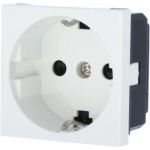 Розетка Экопласт с заземляющим контактом, со шторками, белый LK45 851104-1 (артикул 16068860) – фото 1