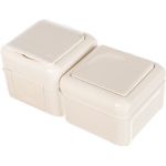 Выключатель+розетка Legrand 2К+З шторки IP44 белый 782318 (артикул 16015287) – фото 1
