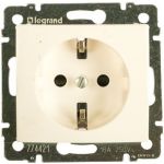 Одноместная розетка с защитными шторками и заземлением, белая Legrand Valena 774421 (артикул 15142412) – фото 1