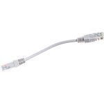 Патч-корд RJ45 - RJ45, 4 пары, UTP, категория 5е, 0.15 м, серый, TWT-45-45-0.15-GY (артикул 16466224) – фото 1