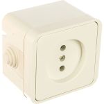 Розетка, белая 2П OУ IP44 10А TDM Орель SQ1802-0004 (артикул 15516516) – фото 1