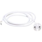 Сетевой шнур с вилкой V2 ПВС 2x0.75, 1.5м без з/к, белый LUX 4606400615781 (артикул 15545888) – фото 1