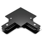 Угловой коннектор для встраиваемых трековых шинопроводов GAUSS черный 1/50 TR133 (артикул 16857223) – фото 1