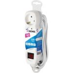 Удлинитель Космос 3м, 3гн. земля, выключ. ПВС 1мм2 YKsm3m-3g-Z-V/K/ (артикул 16160465) – фото 1