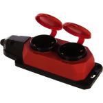 Каучуковая колодка ЭРА K2eREDIP44 с/з 2гн 16A IP44 красная Б0044551 (артикул 16111125) – фото 1