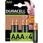 Аккумуляторные батареи Duracell HR03-4BL 850mAh предзаряженные 4шт Б0014861 (артикул 15639994) – фото 1