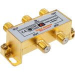 Делитель REXANT ТВ х 4 + 5шт. F BOX 5-1000 МГц GOLD 05-6103-1 (артикул 16198106) – фото 1