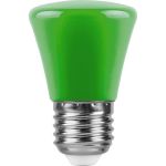 Светодиодная лампа FERON 1W 230V E27 зеленый, LB-372 25912 (артикул 16041173) – фото 1