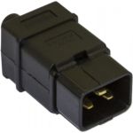 Разъем Hyperline CON-IEC320C20 IEC 60320, C20, 220В, 16A, на кабель, контакты на винтах (плоские выступающие штыревые контакты в пластиковом обрамлении), прямой 54435 (артикул 15560014) – фото 1